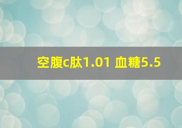 空腹c肽1.01 血糖5.5